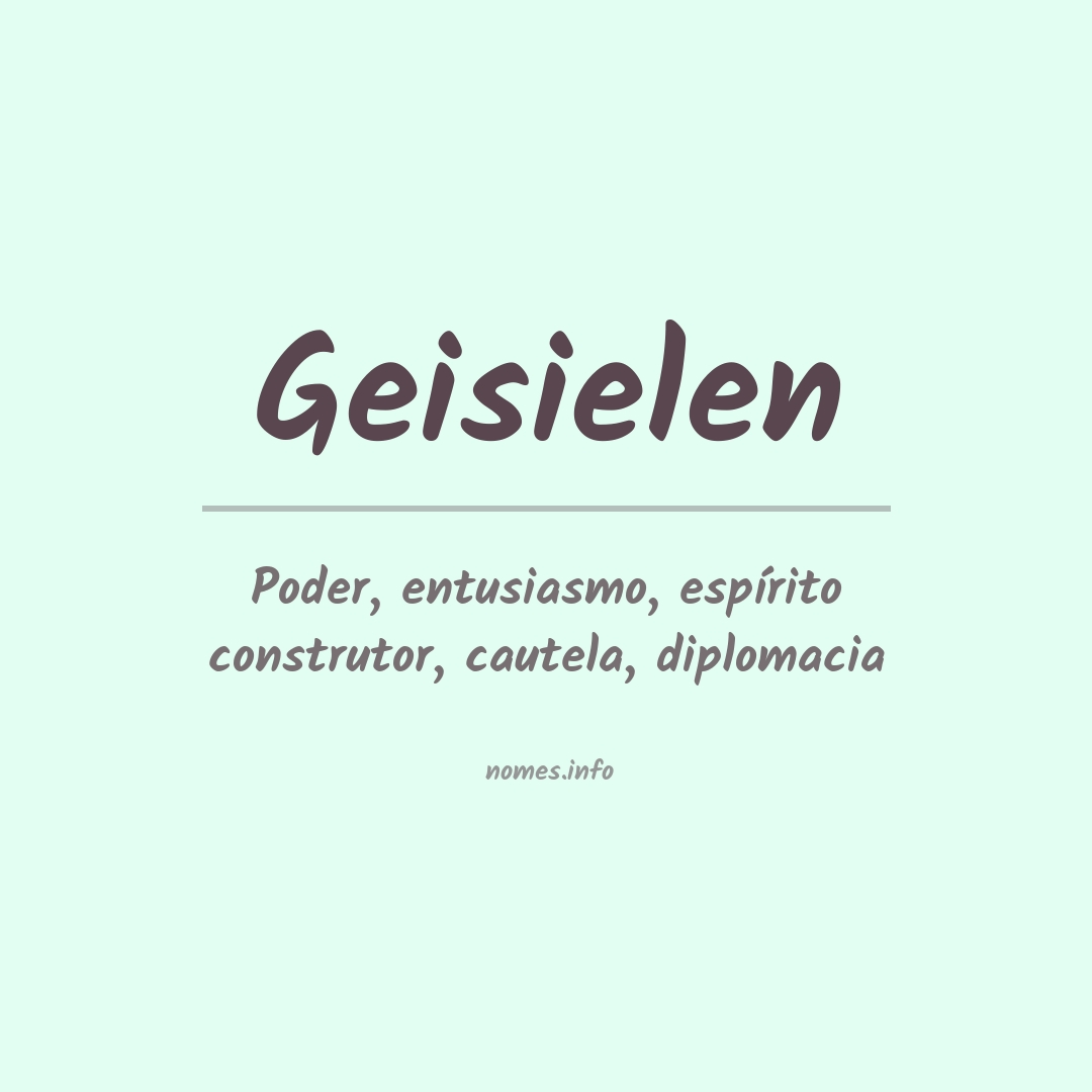 Significado do nome Geisielen