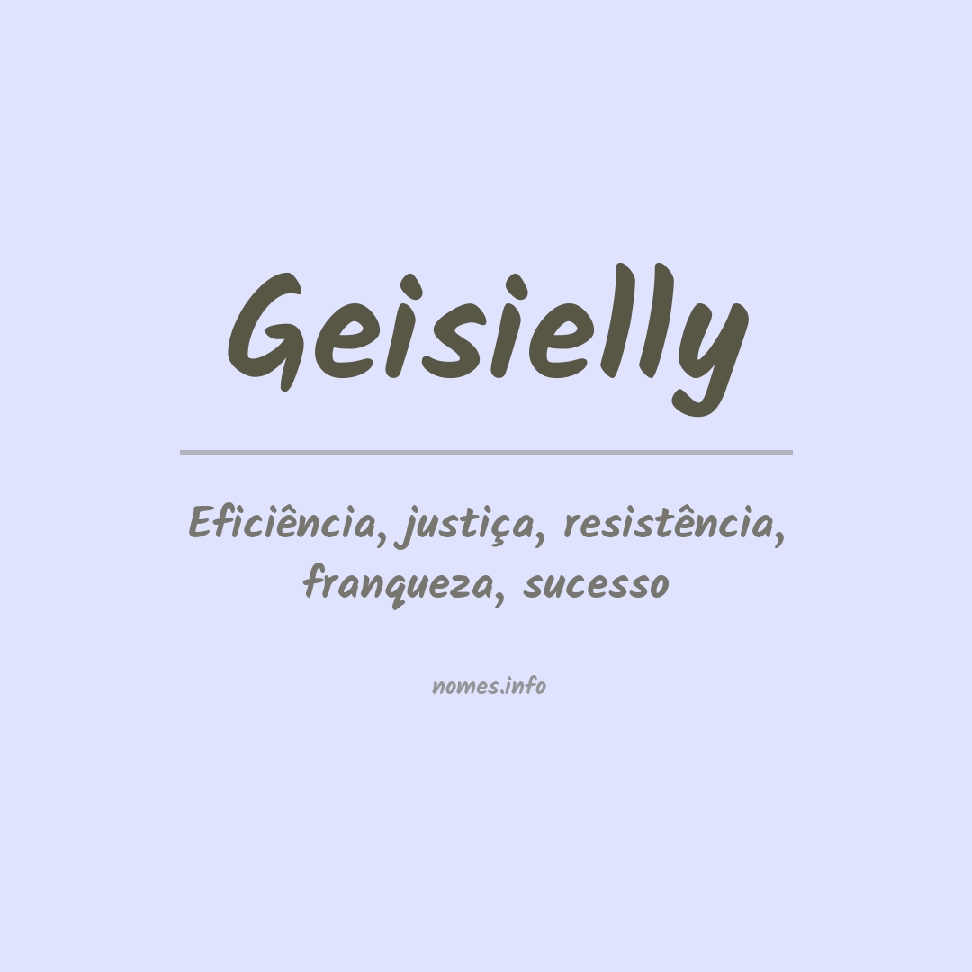 Significado do nome Geisielly