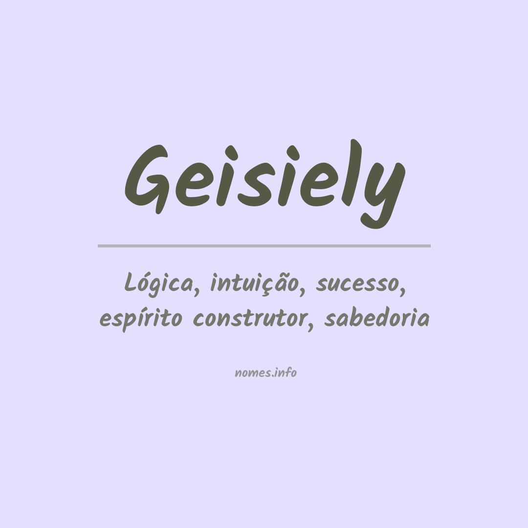 Significado do nome Geisiely