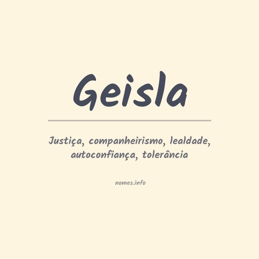 Significado do nome Geisla