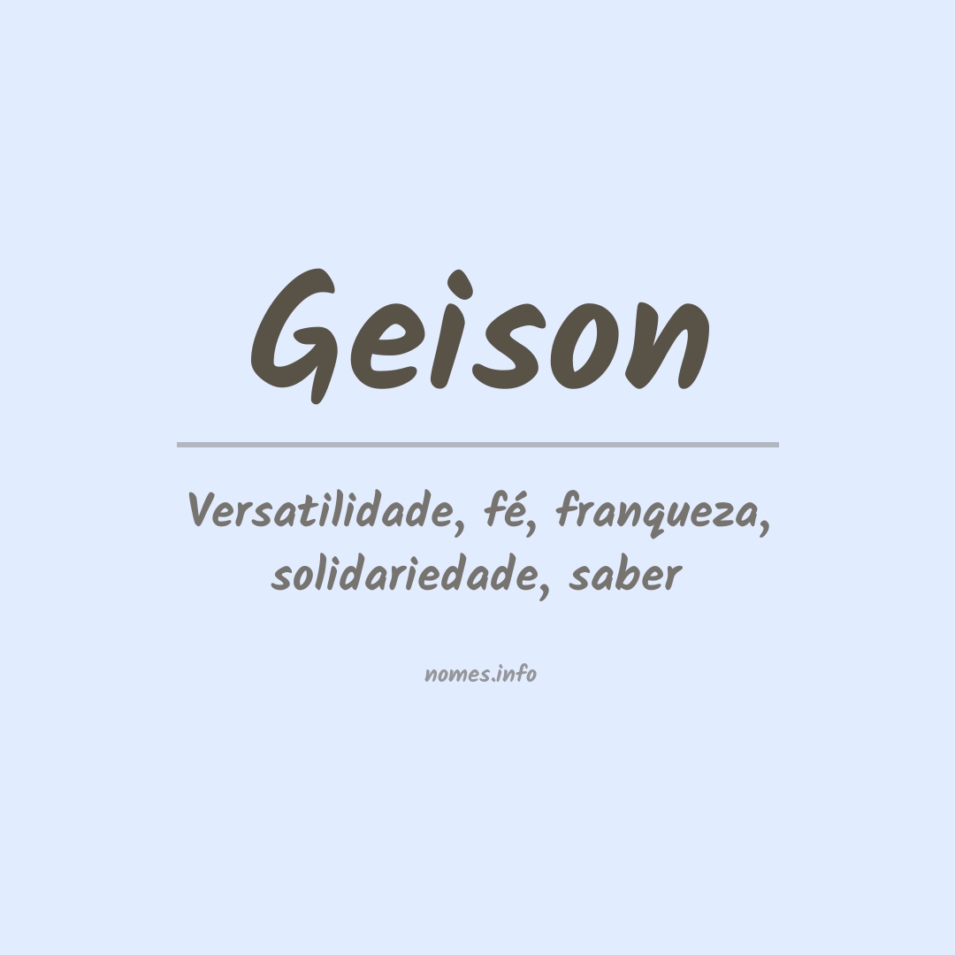 Significado do nome Geison
