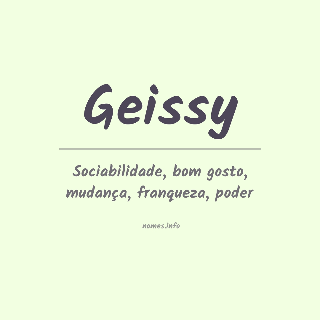 Significado do nome Geissy