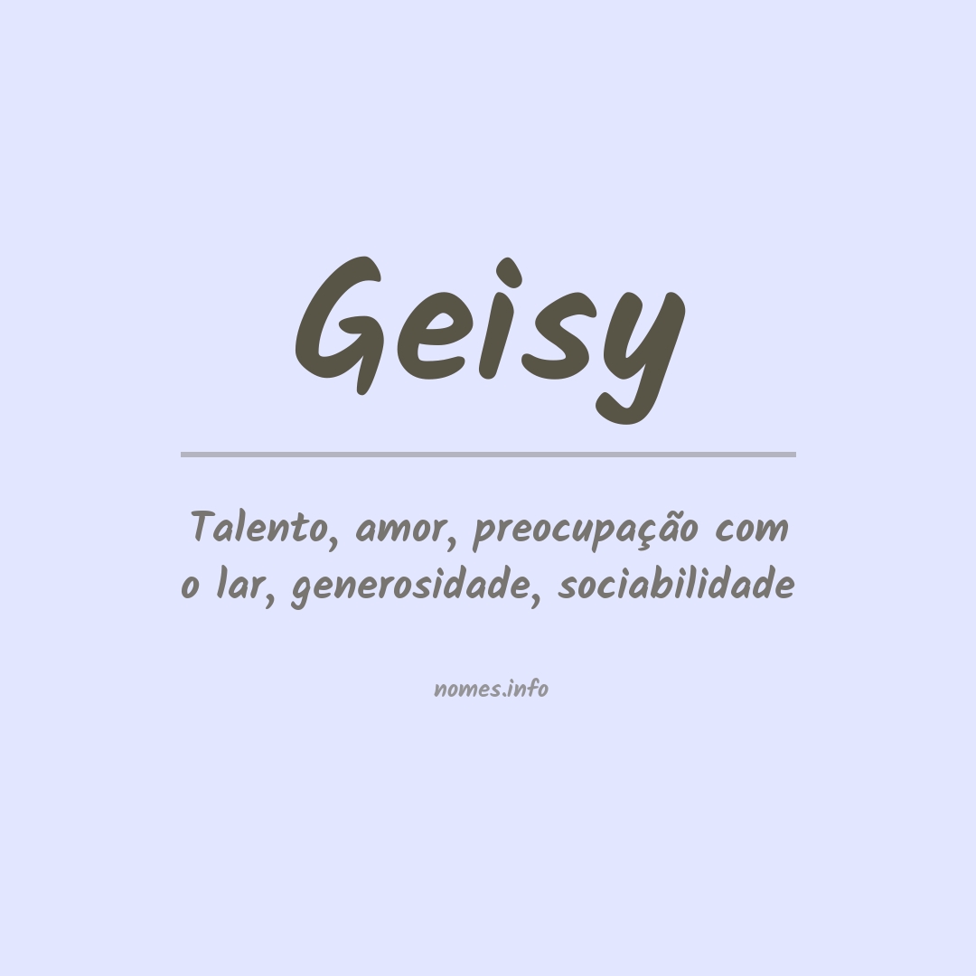 Significado do nome Geisy