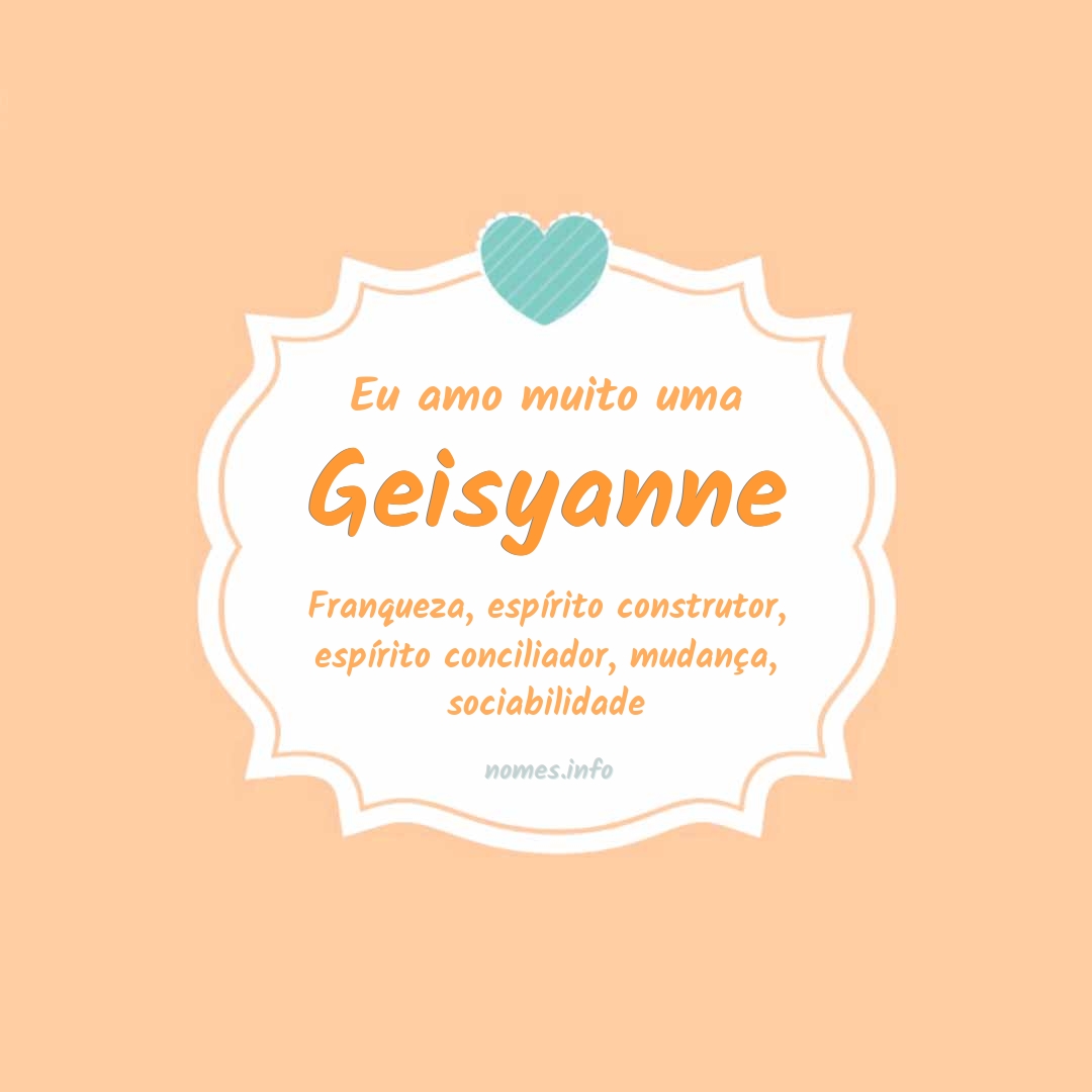 Eu amo muito Geisyanne