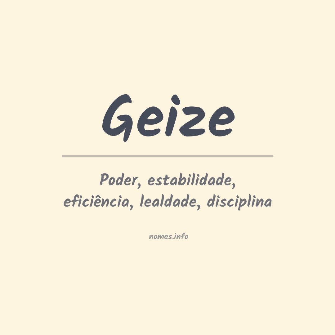 Significado do nome Geize