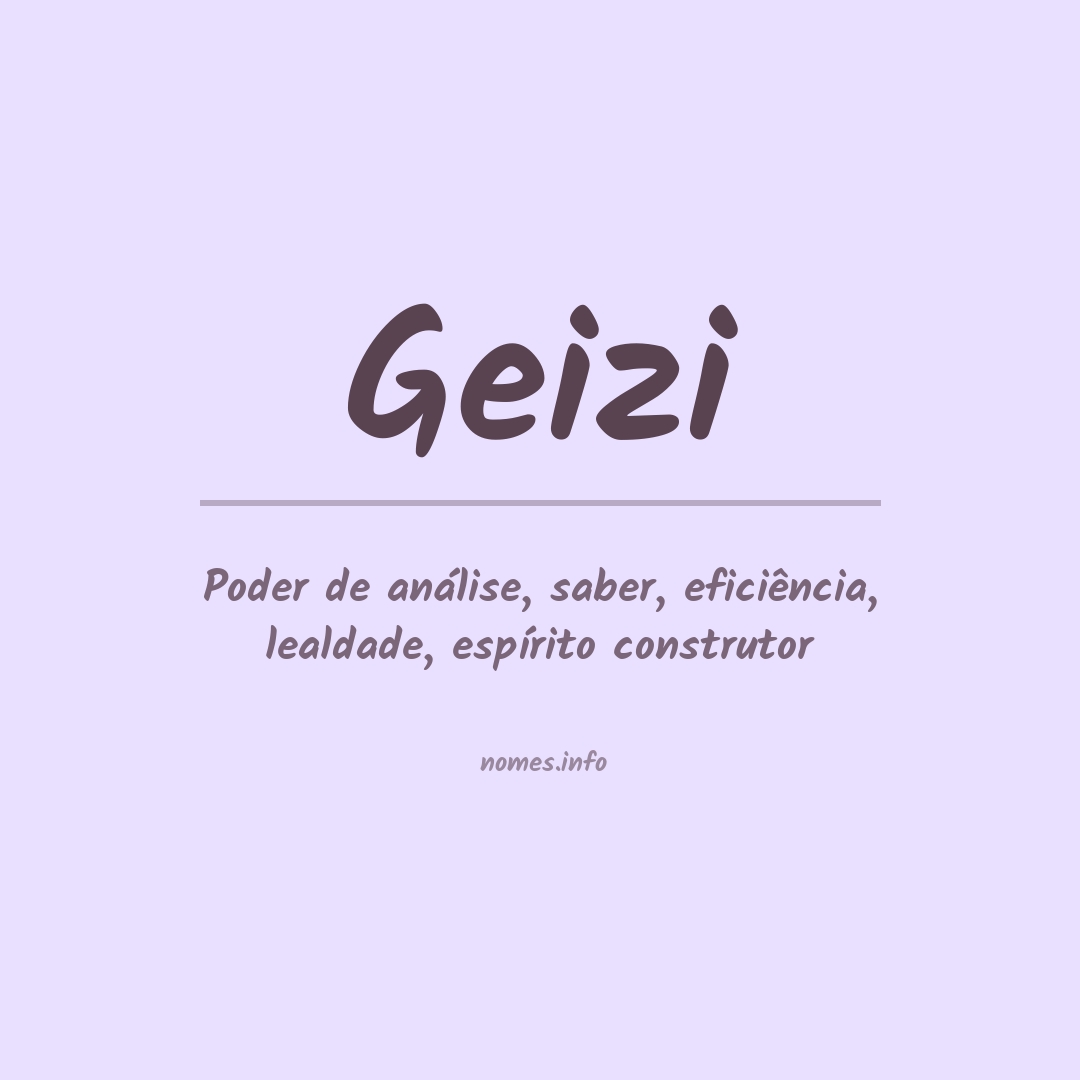 Significado do nome Geizi