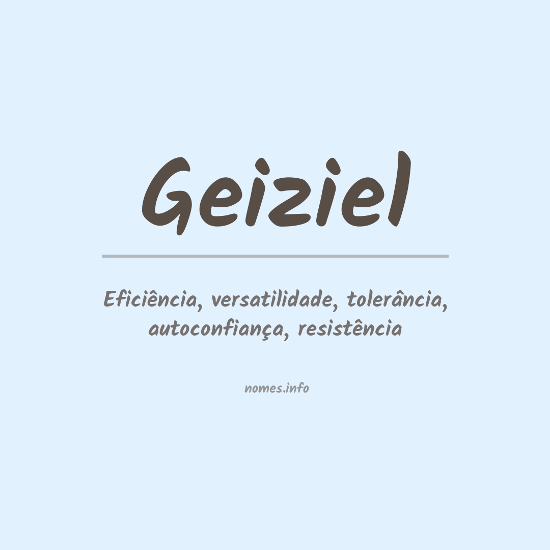 Significado do nome Geiziel