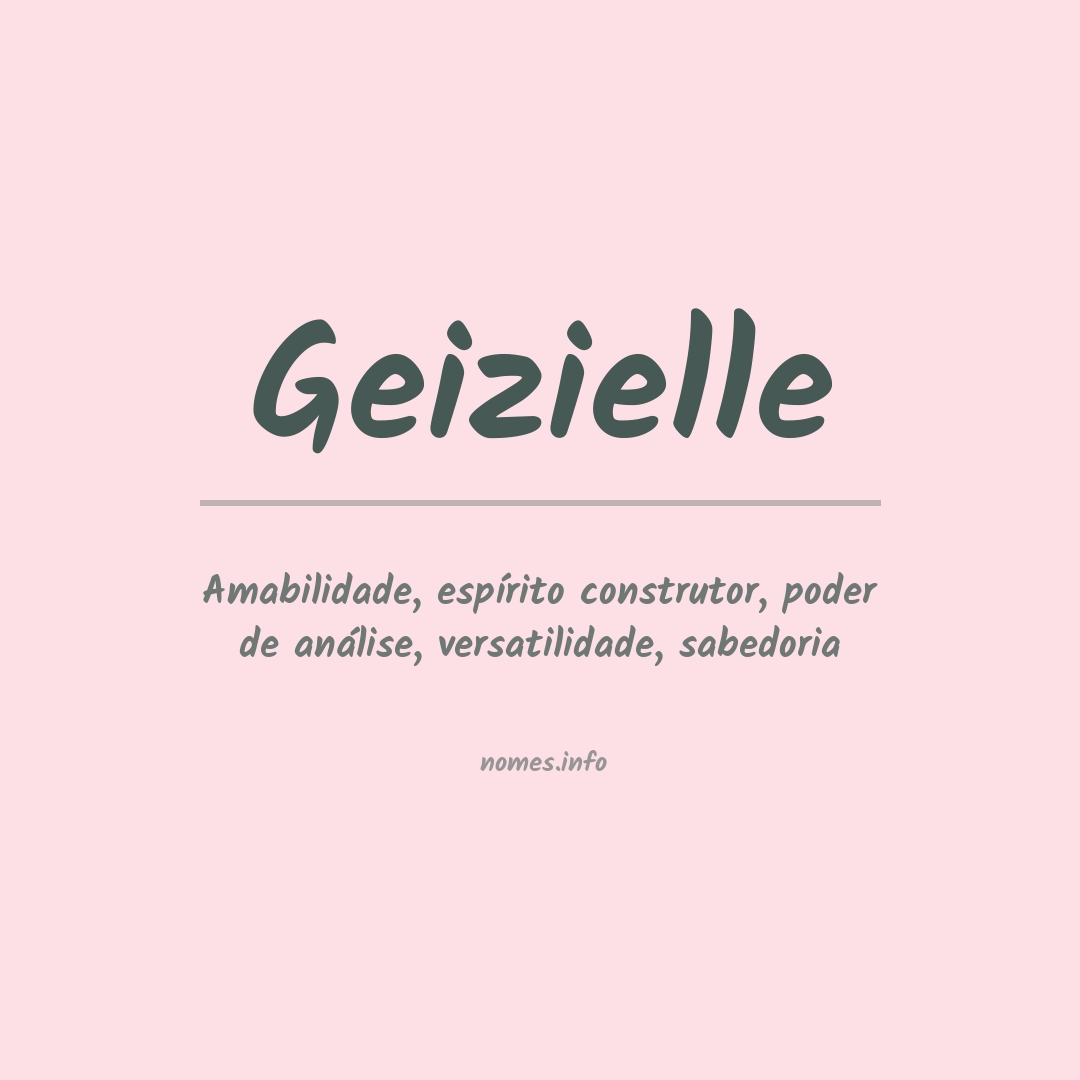 Significado do nome Geizielle