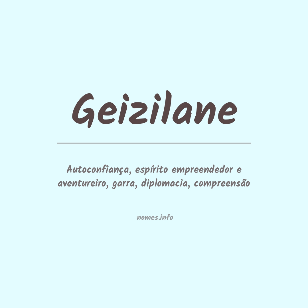 Significado do nome Geizilane