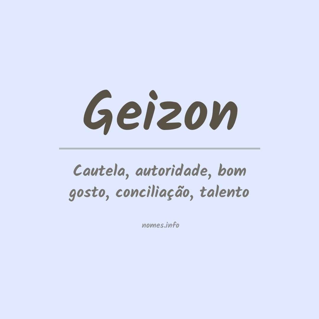 Significado do nome Geizon