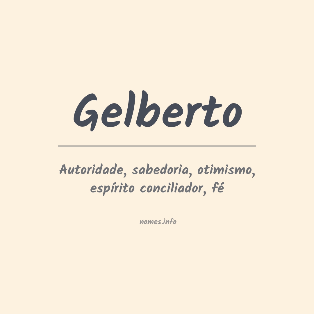 Significado do nome Gelberto
