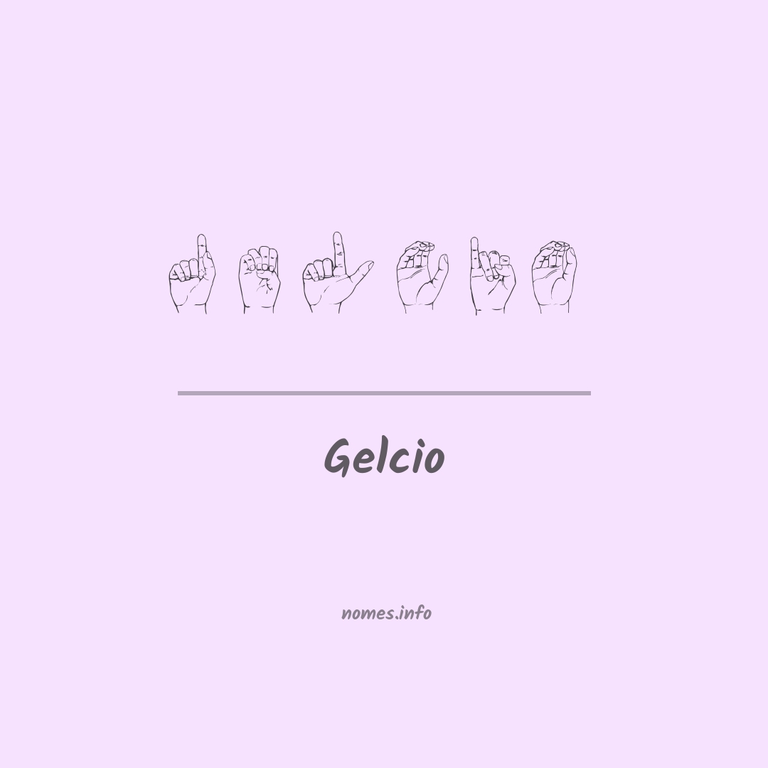 Gelcio em Libras