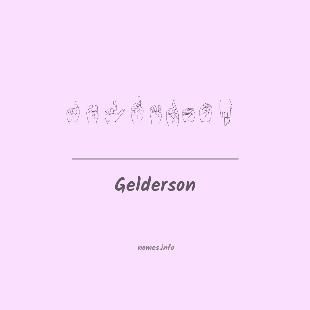 Gelderson em Libras