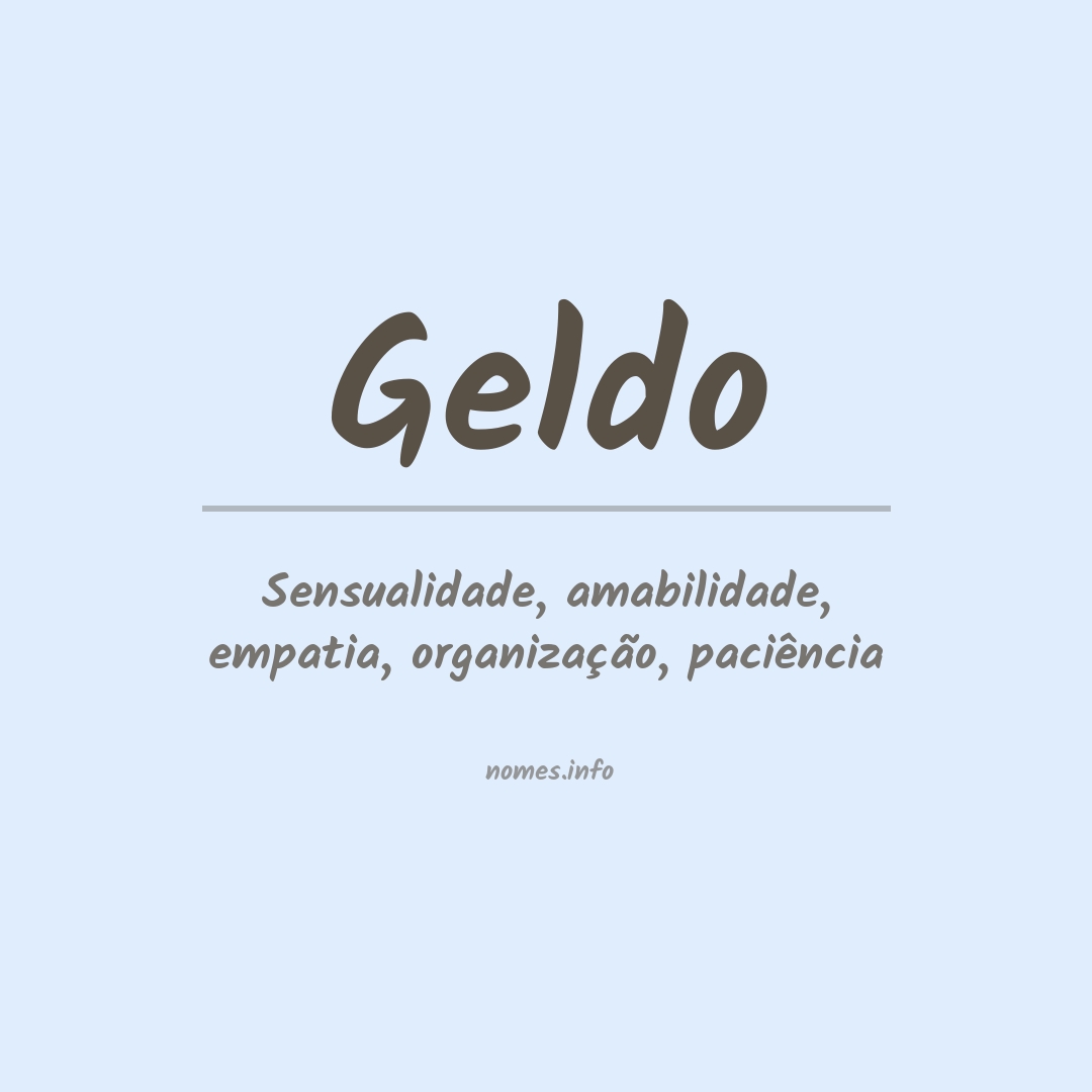 Significado do nome Geldo