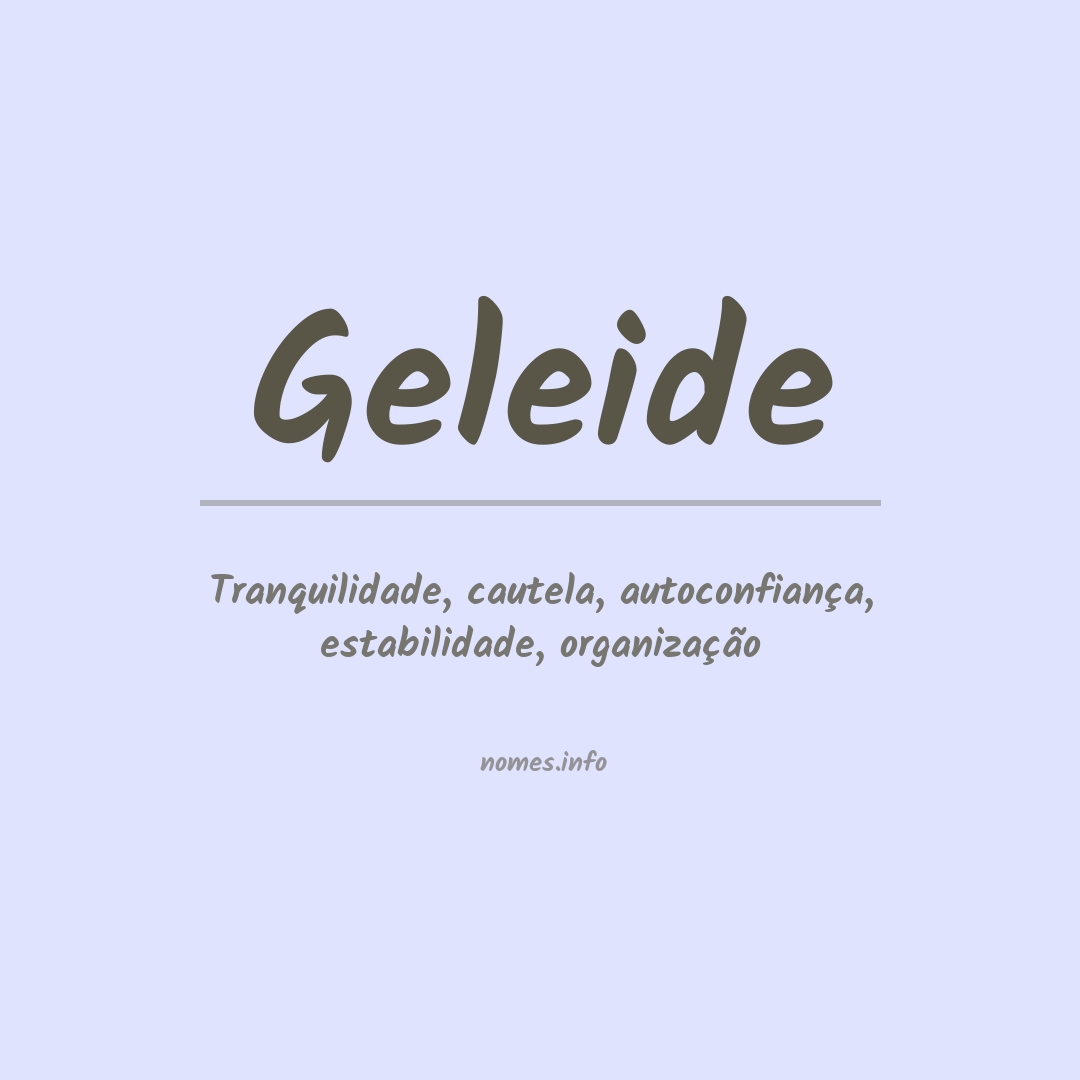Significado do nome Geleide