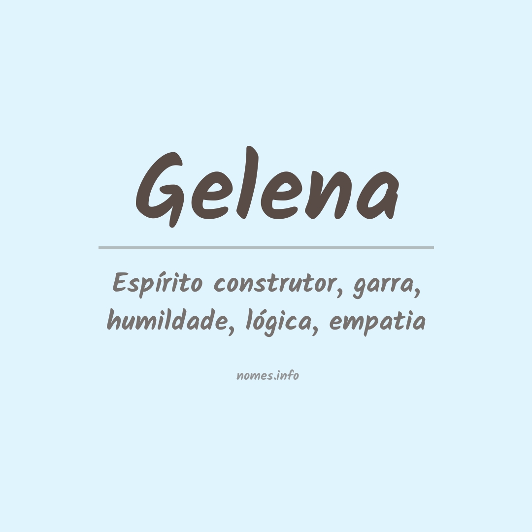 Significado do nome Gelena