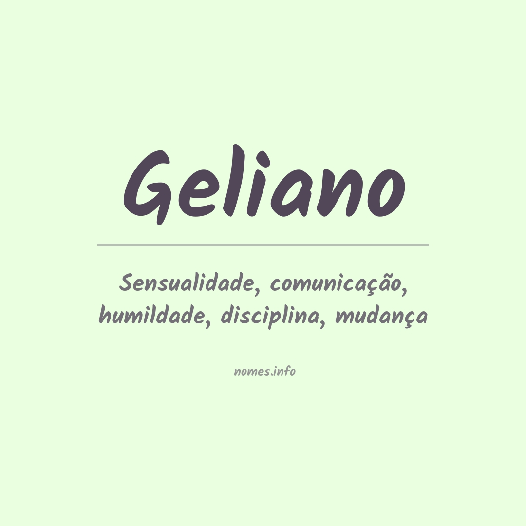 Significado do nome Geliano
