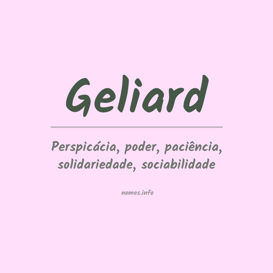 Significado do nome Geliard
