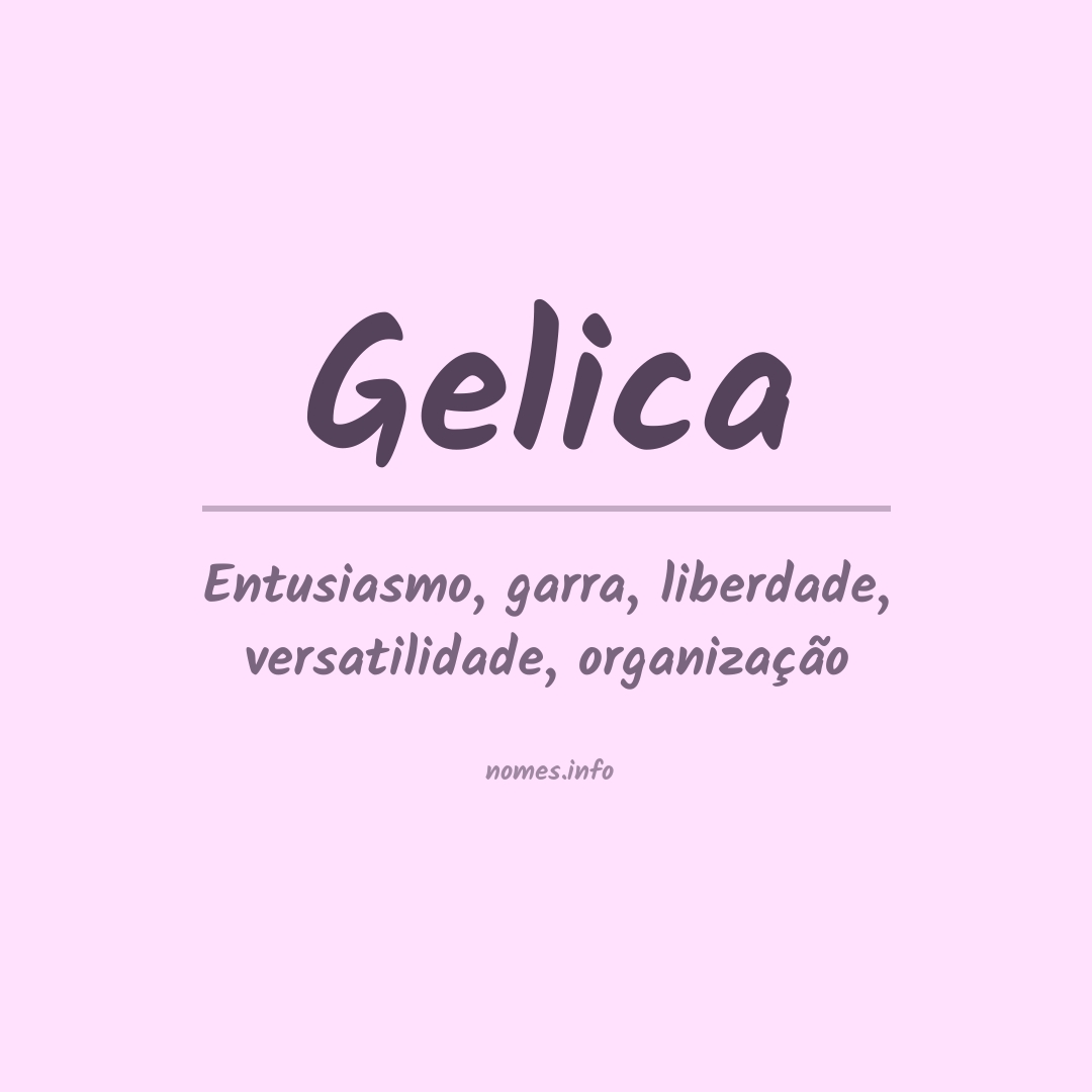 Significado do nome Gelica