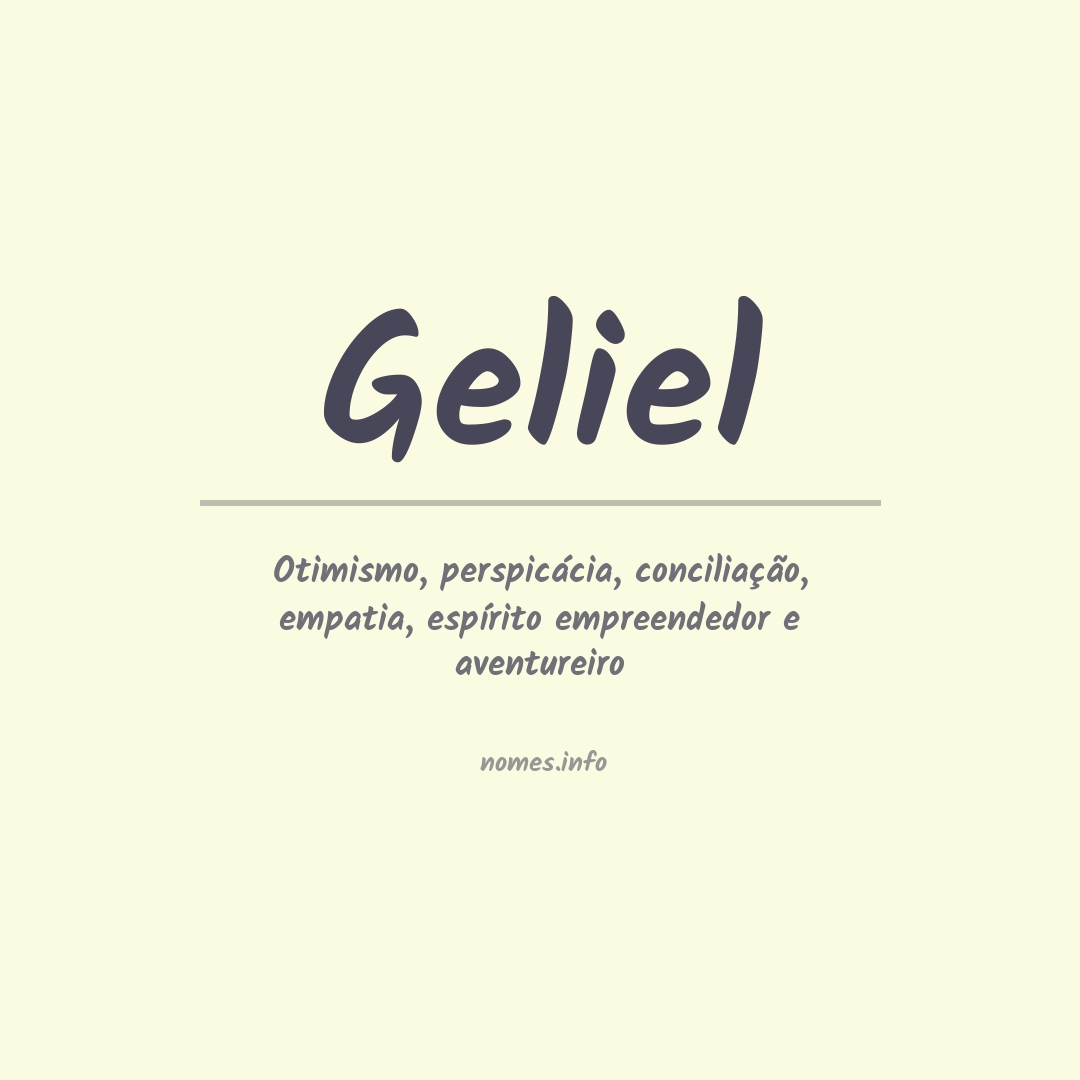 Significado do nome Geliel