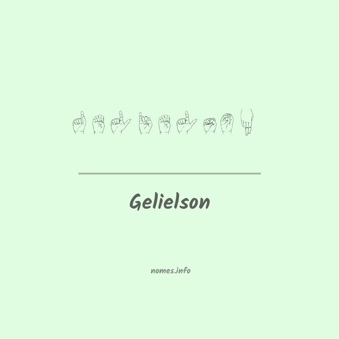 Gelielson em Libras