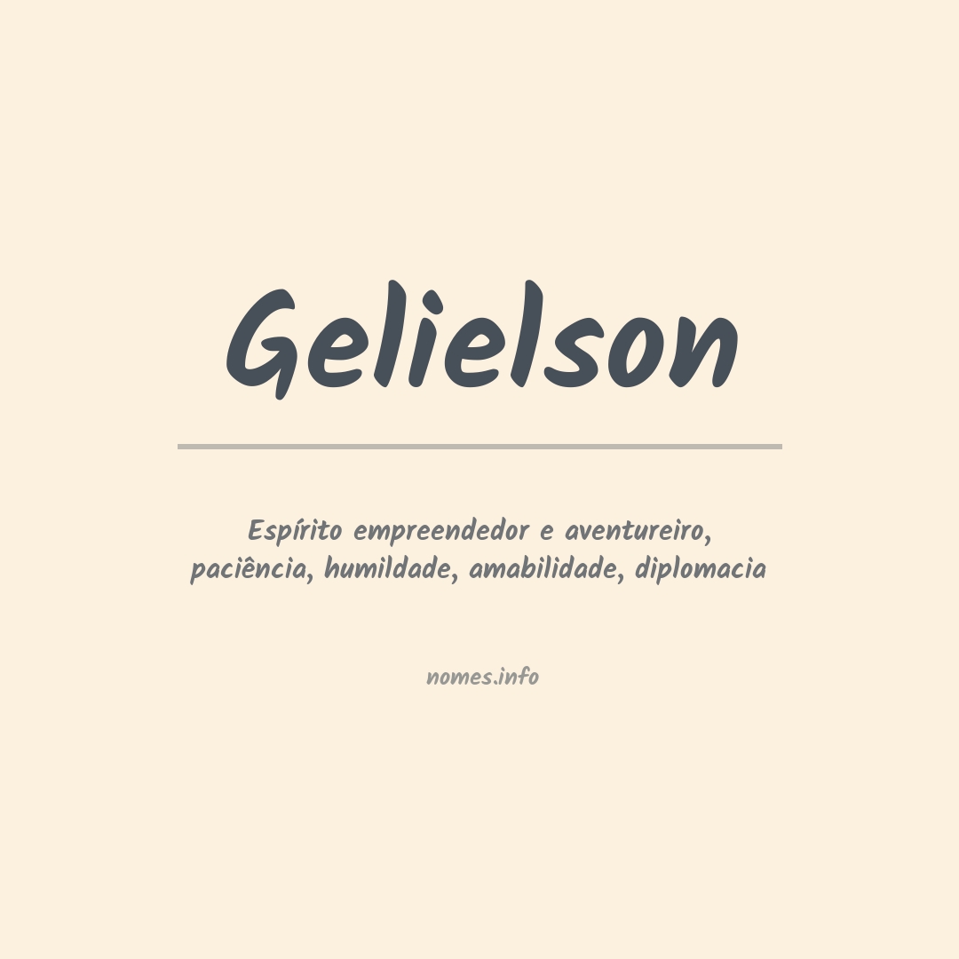 Significado do nome Gelielson