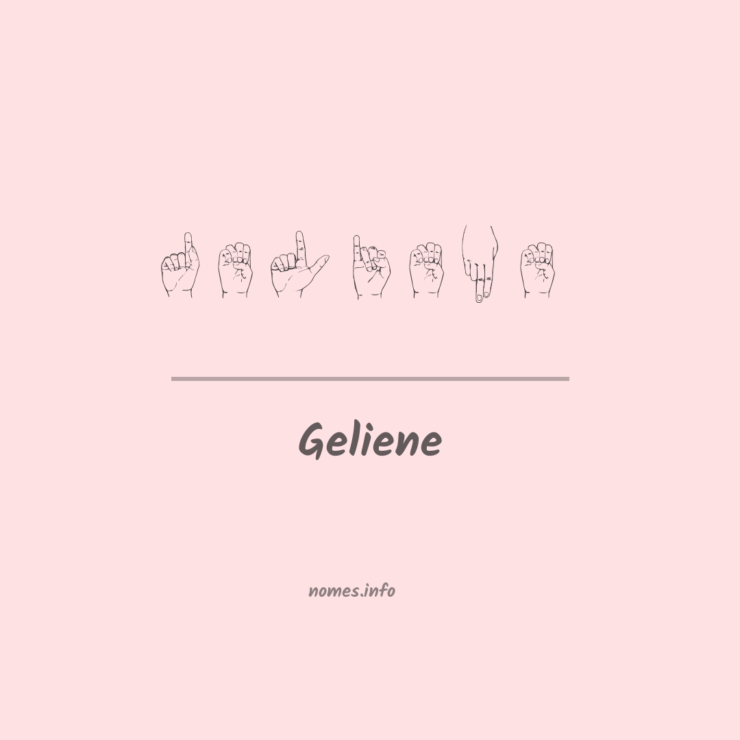 Geliene em Libras