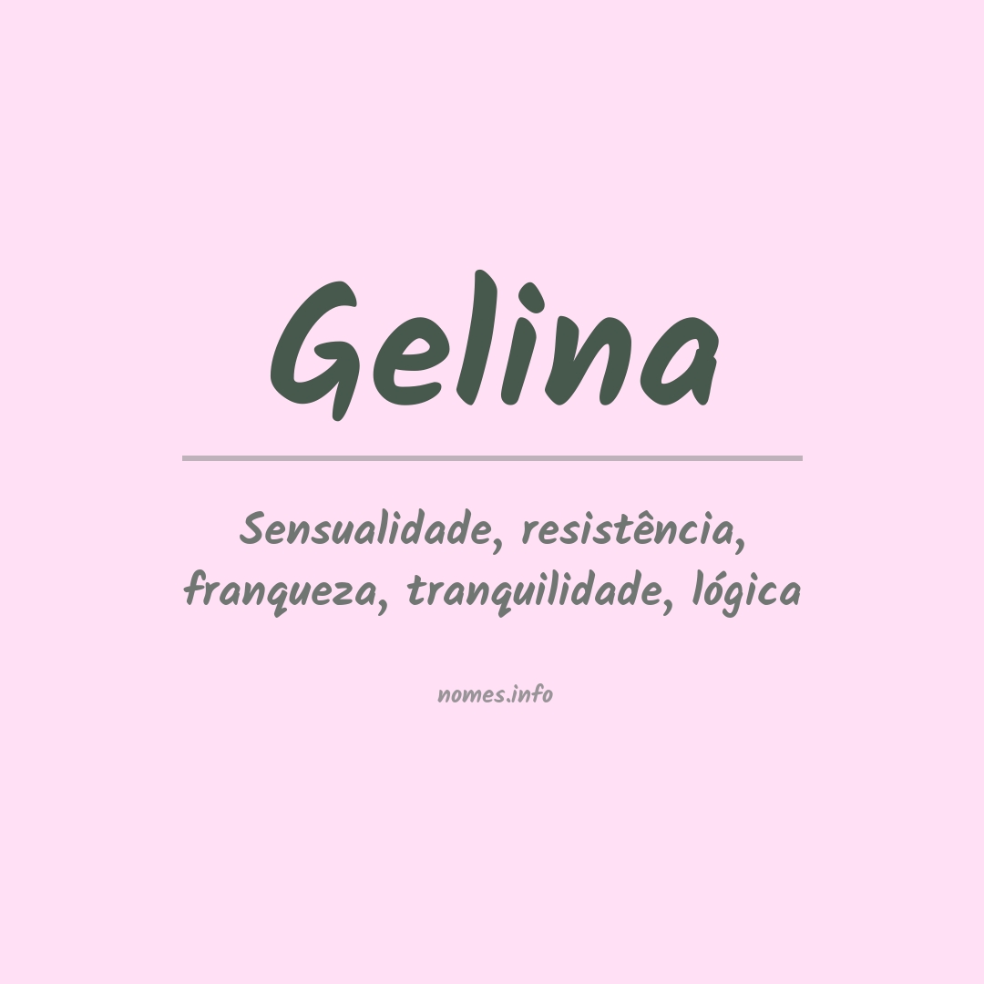 Significado do nome Gelina