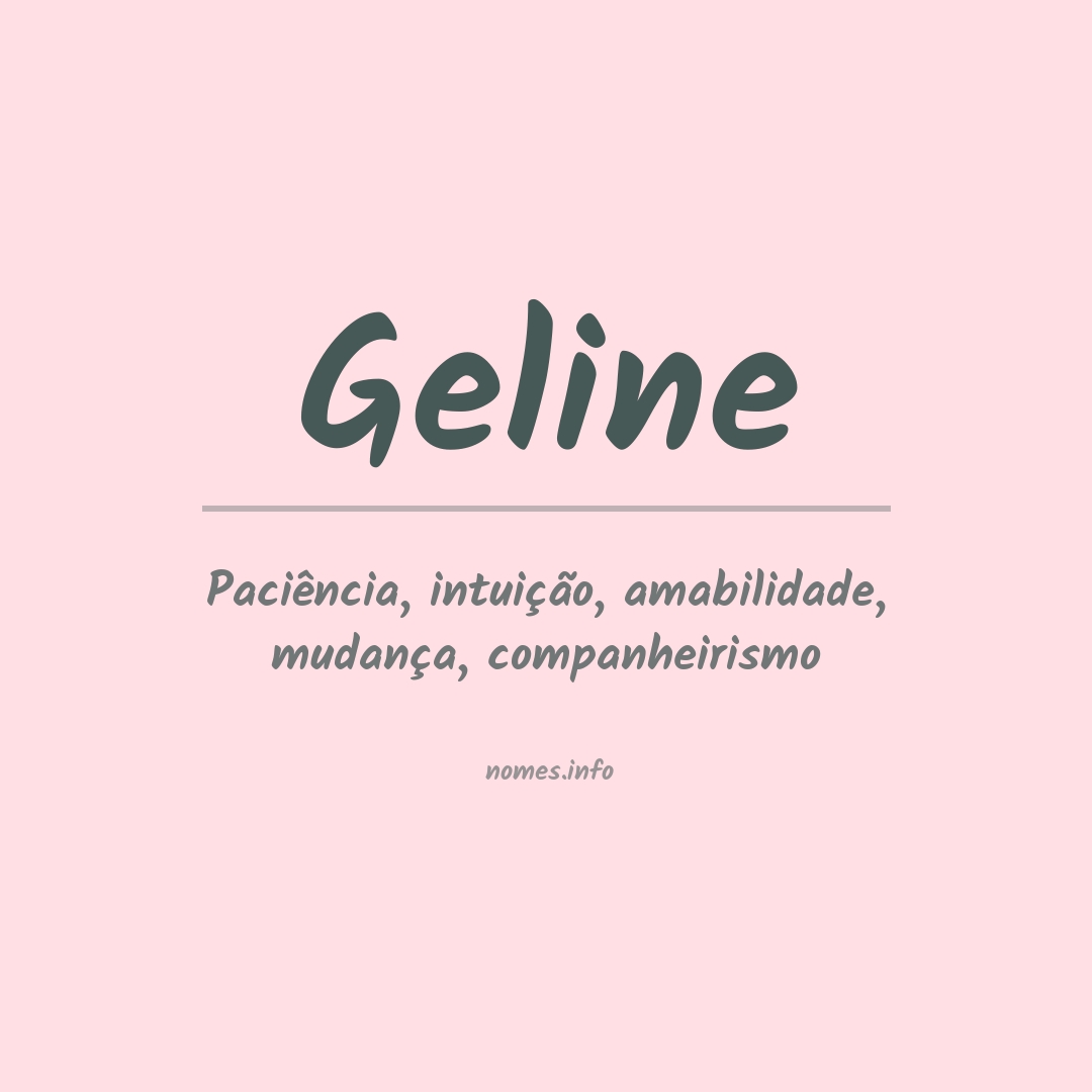 Significado do nome Geline