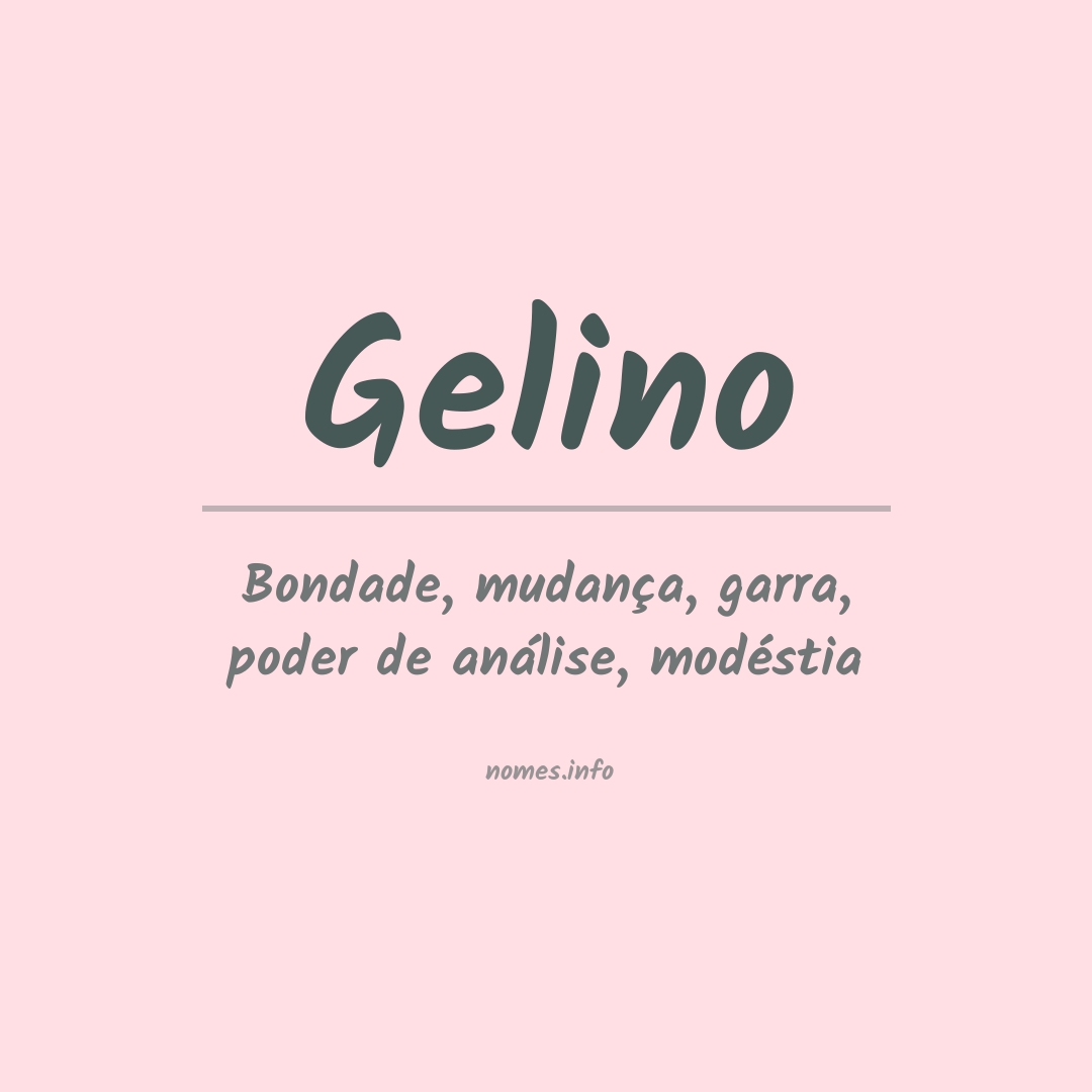 Significado do nome Gelino