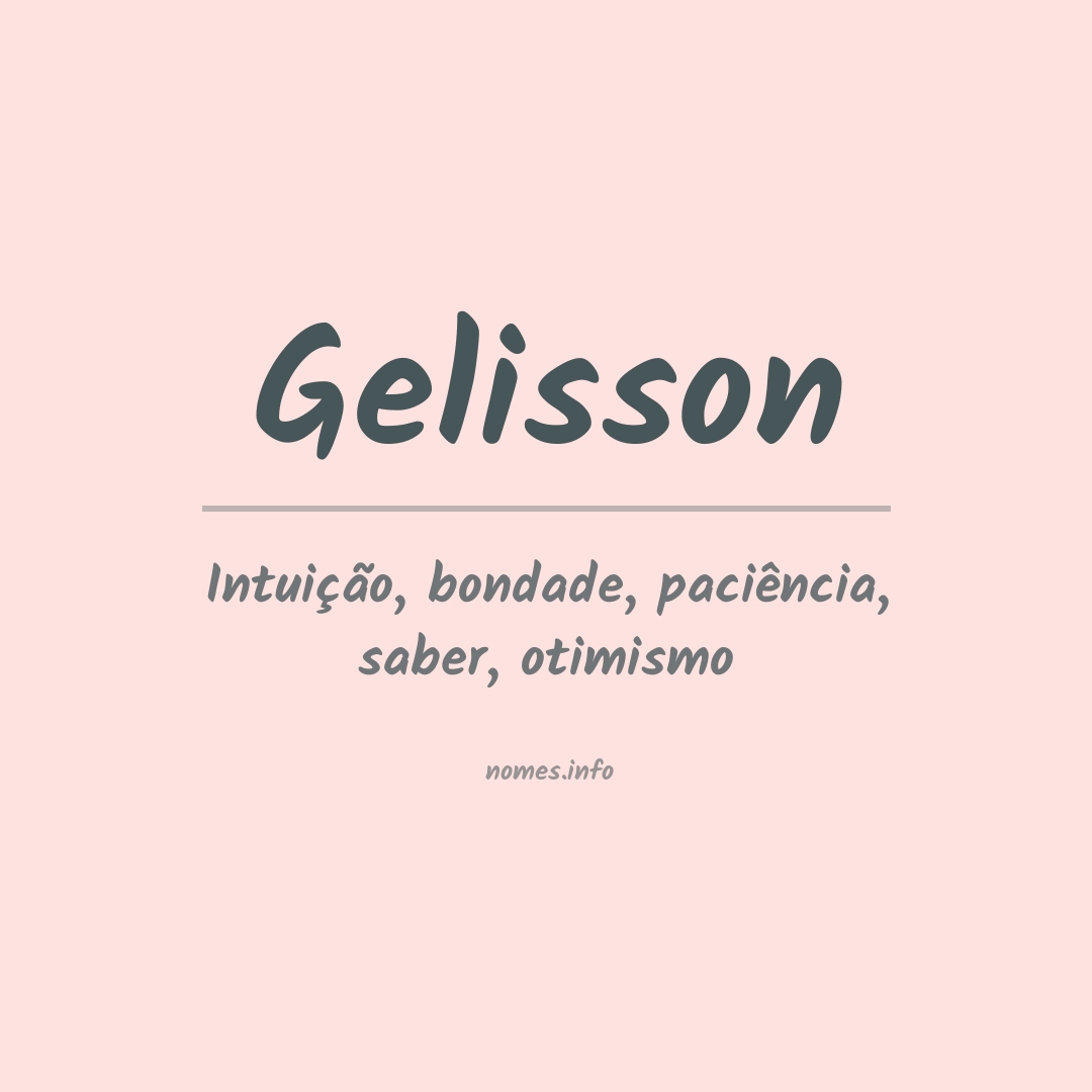 Significado do nome Gelisson