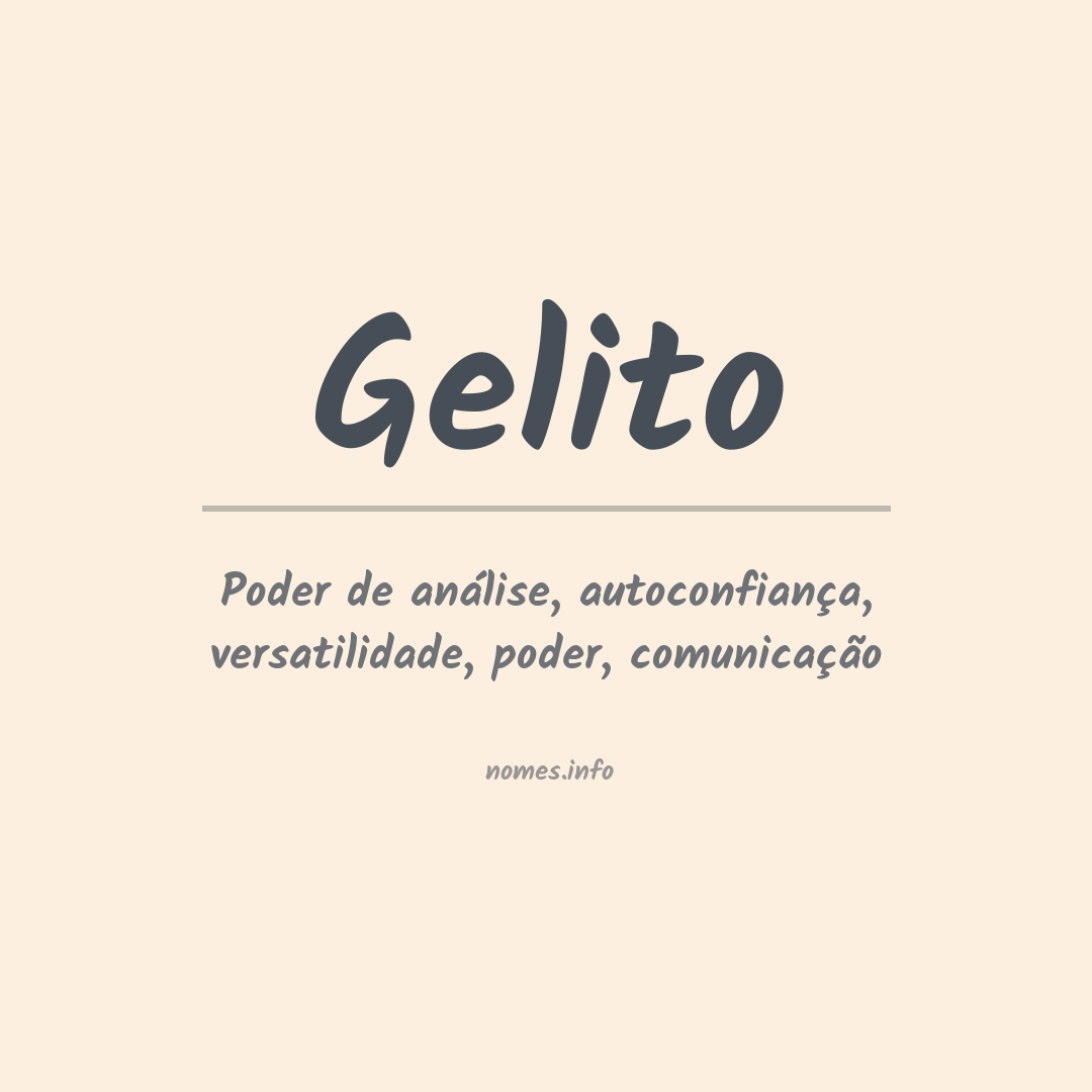 Significado do nome Gelito