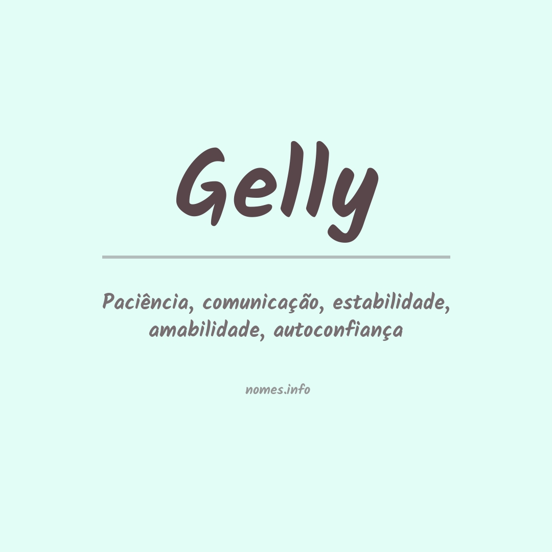 Significado do nome Gelly