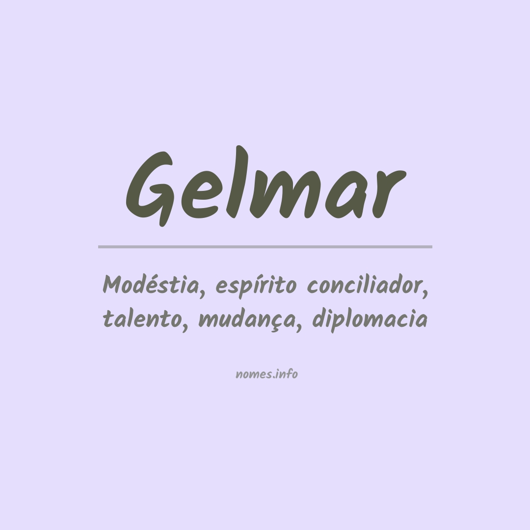 Significado do nome Gelmar