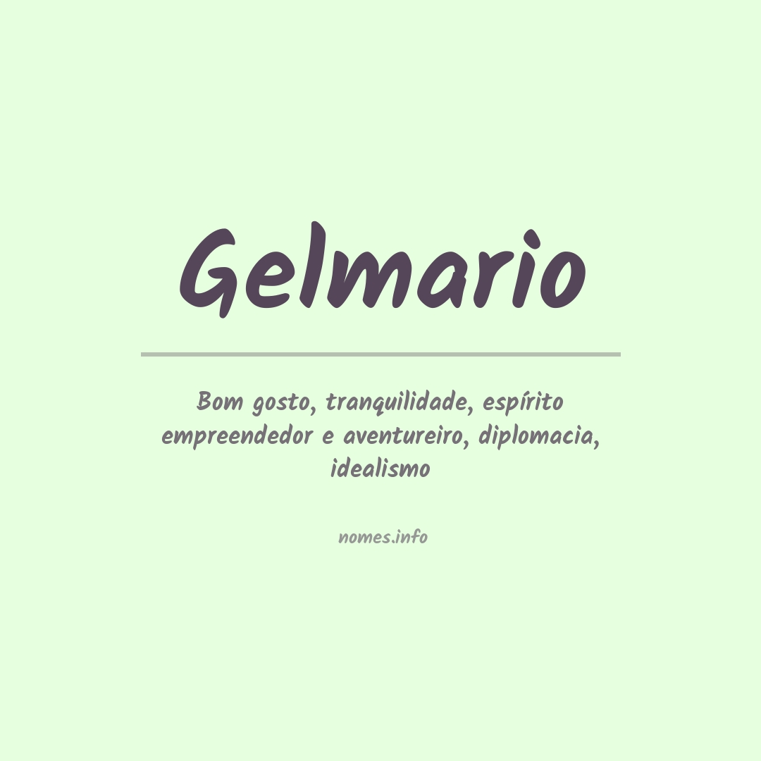 Significado do nome Gelmario