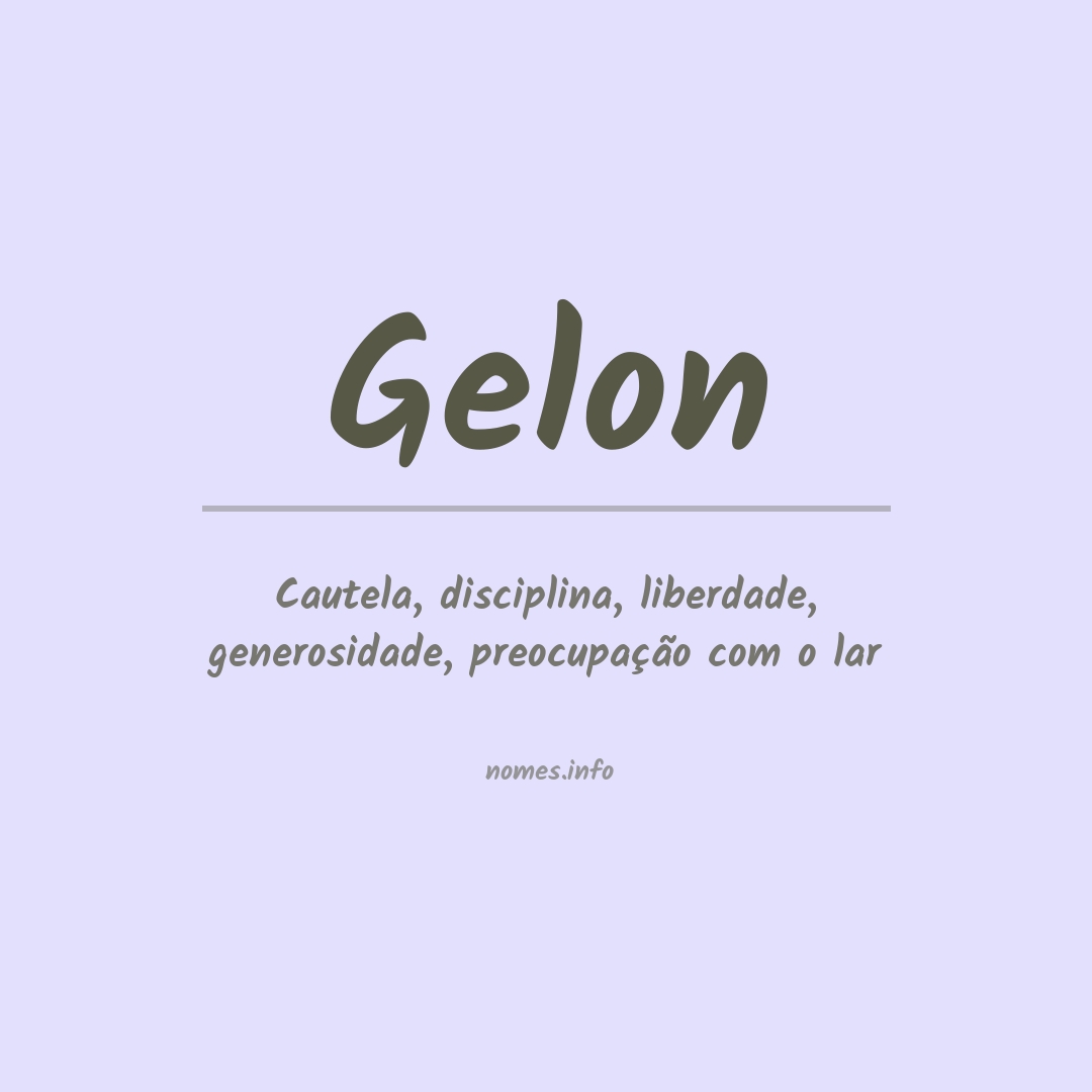 Significado do nome Gelon