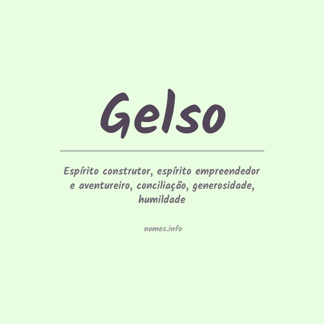 Significado do nome Gelso