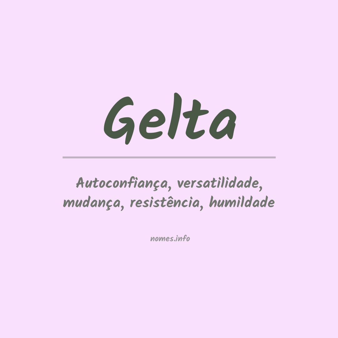 Significado do nome Gelta