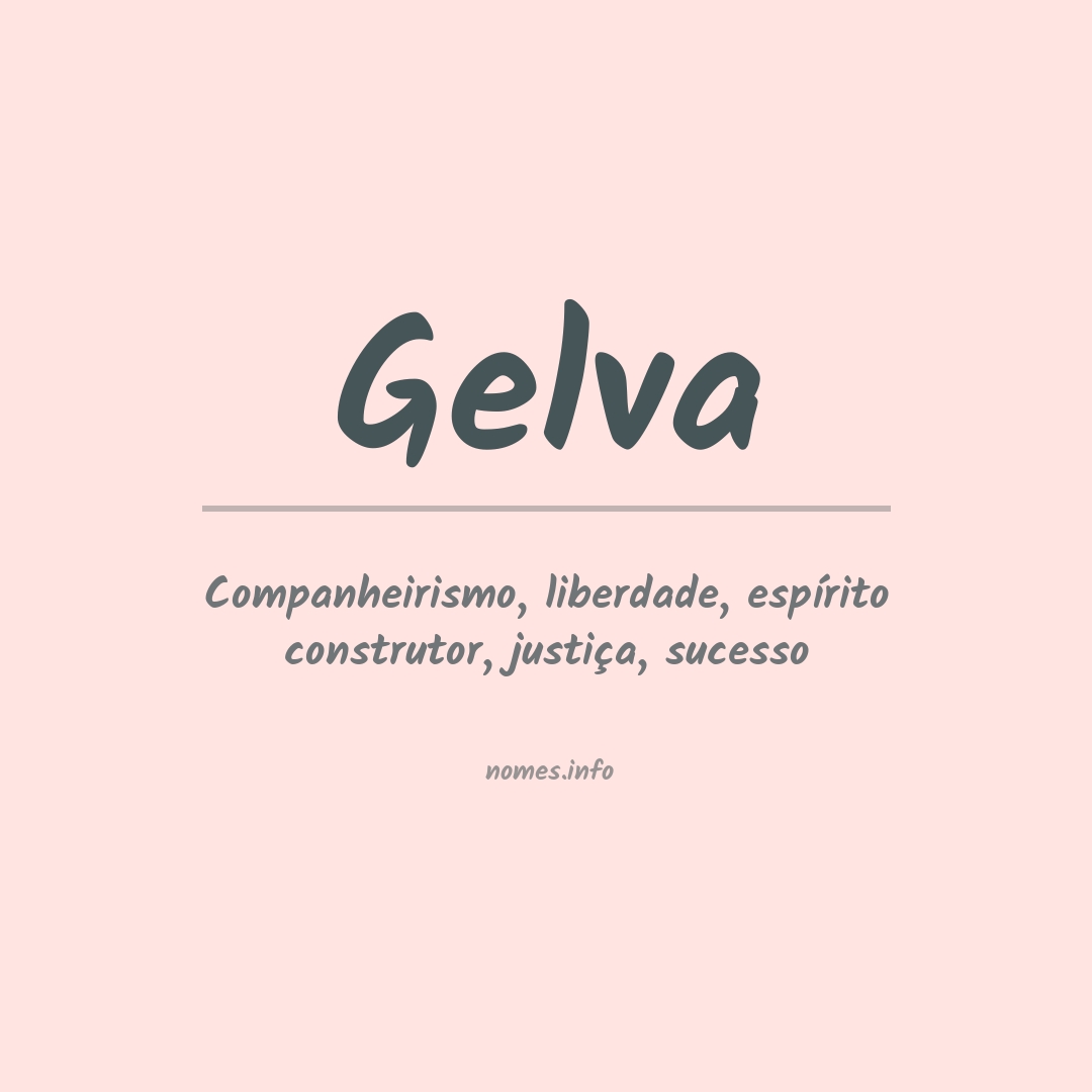 Significado do nome Gelva