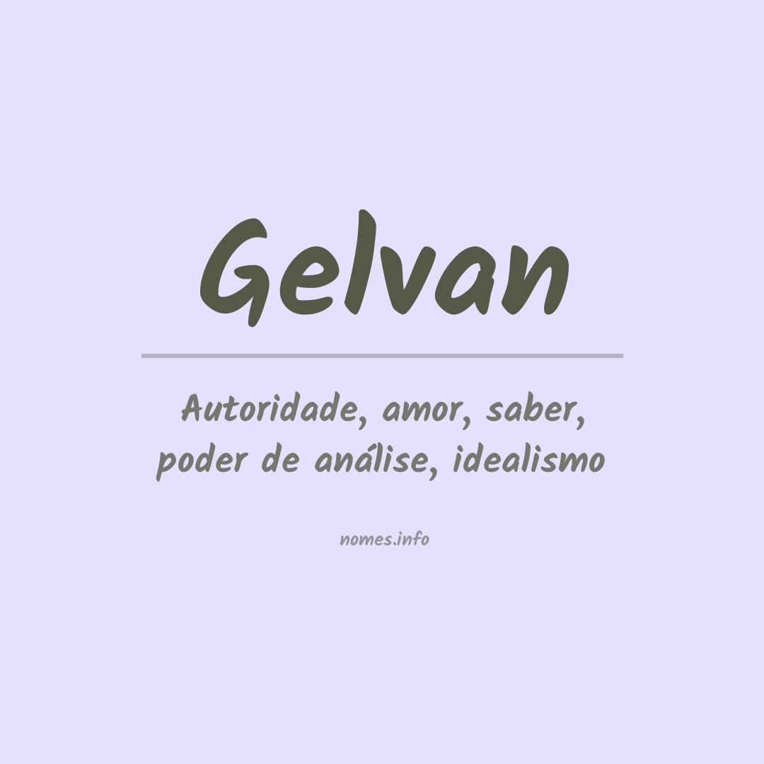 Significado do nome Gelvan