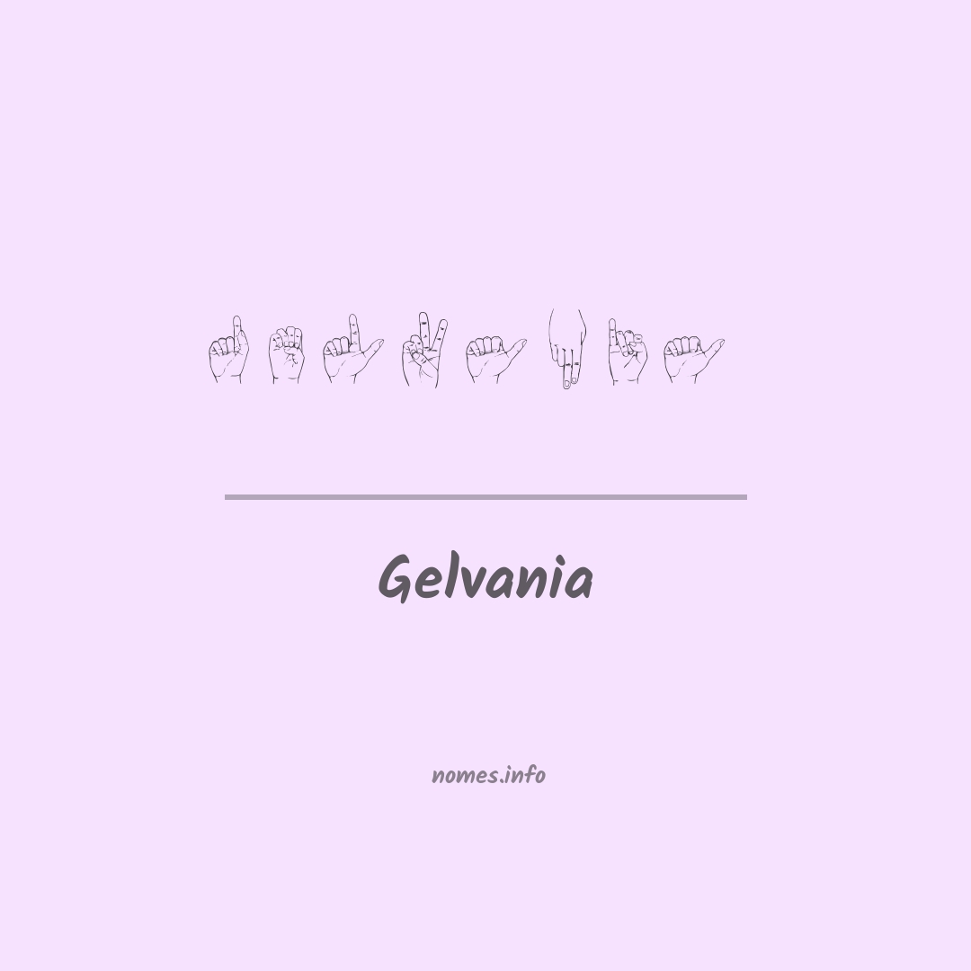 Gelvania em Libras