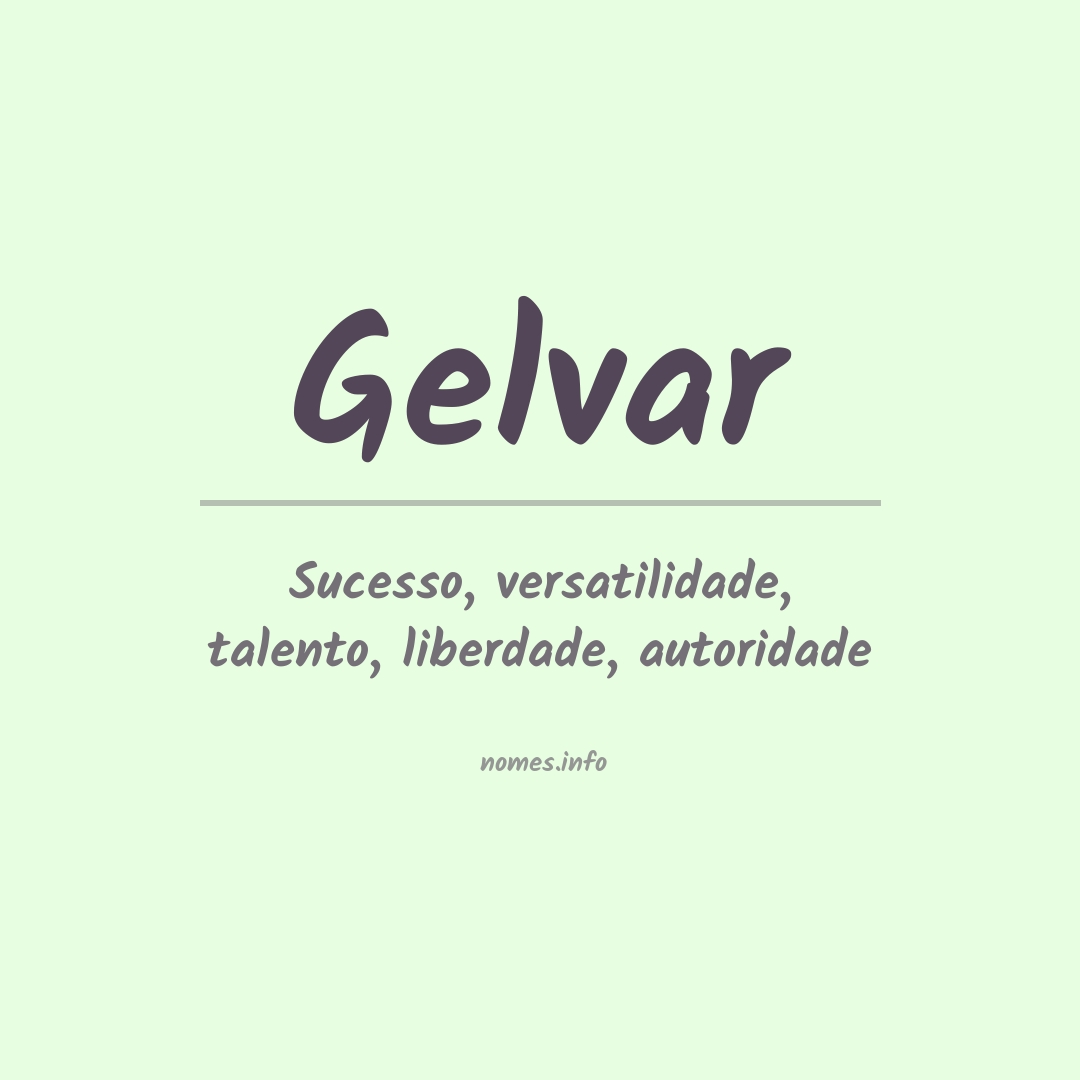 Significado do nome Gelvar