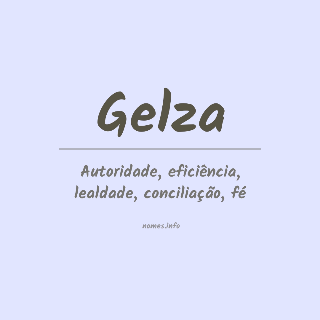 Significado do nome Gelza