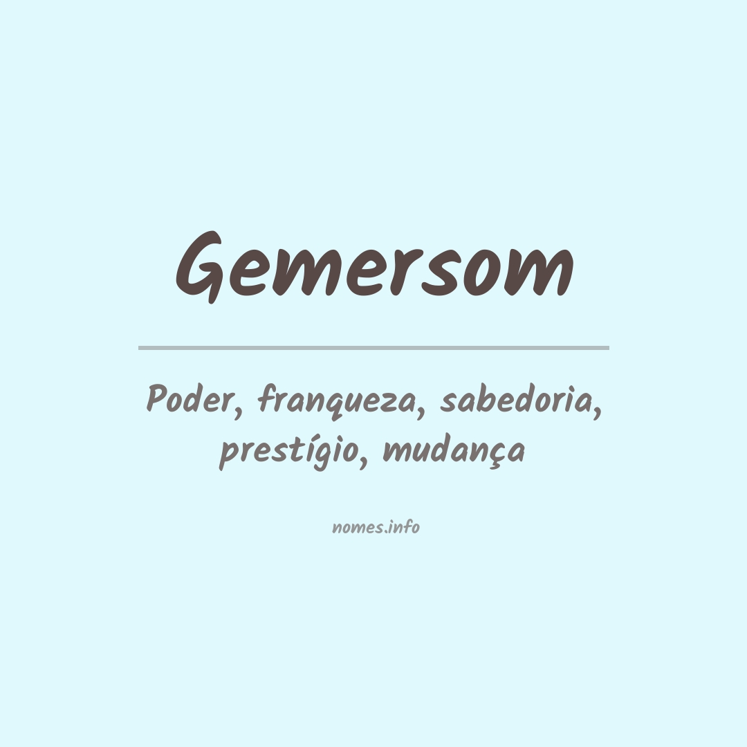 Significado do nome Gemersom