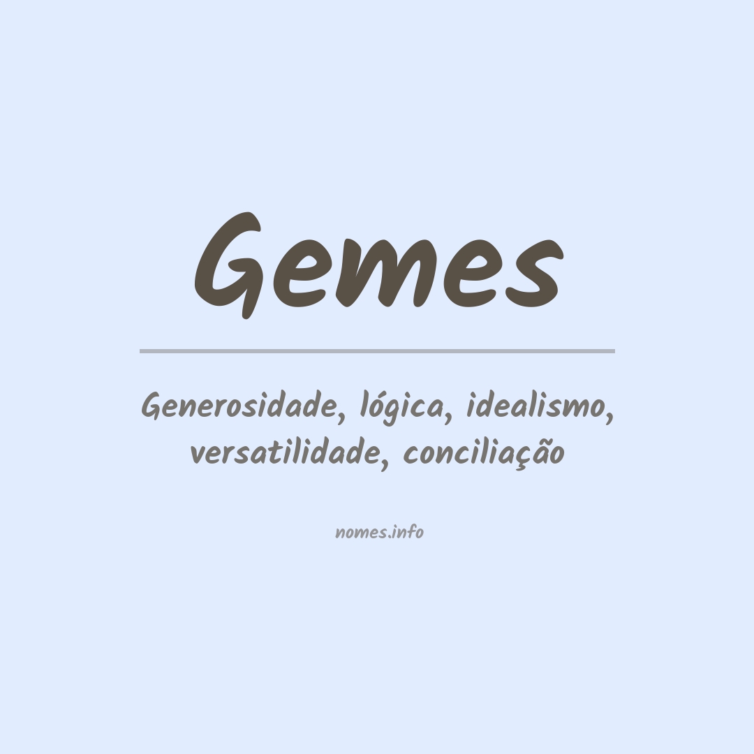 Significado do nome Gemes