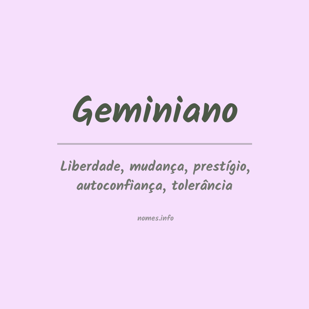 Significado do nome Geminiano