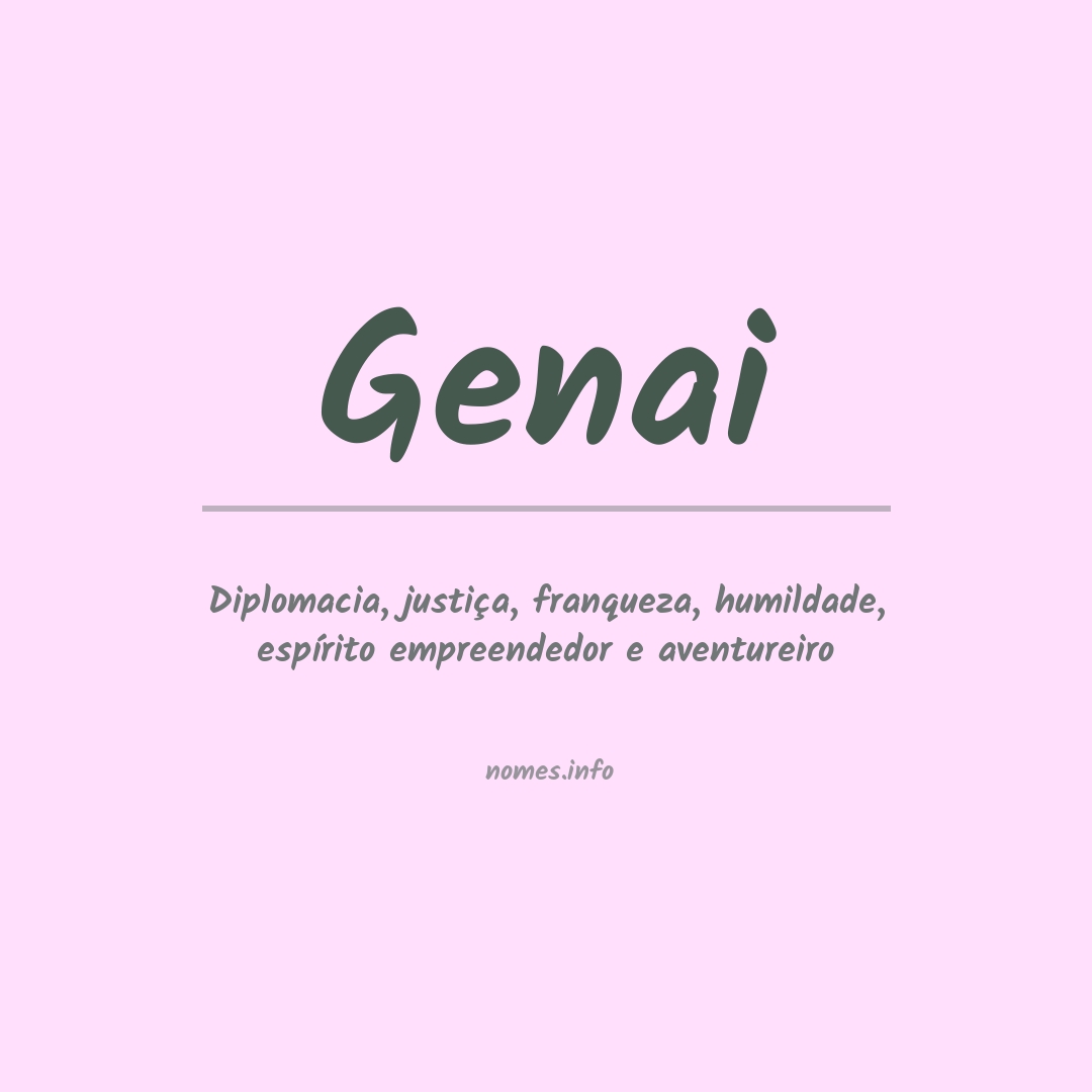 Significado do nome Genai