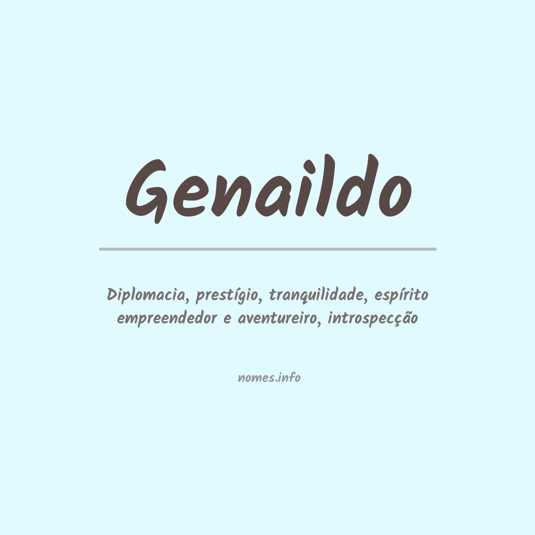 Significado do nome Genaildo