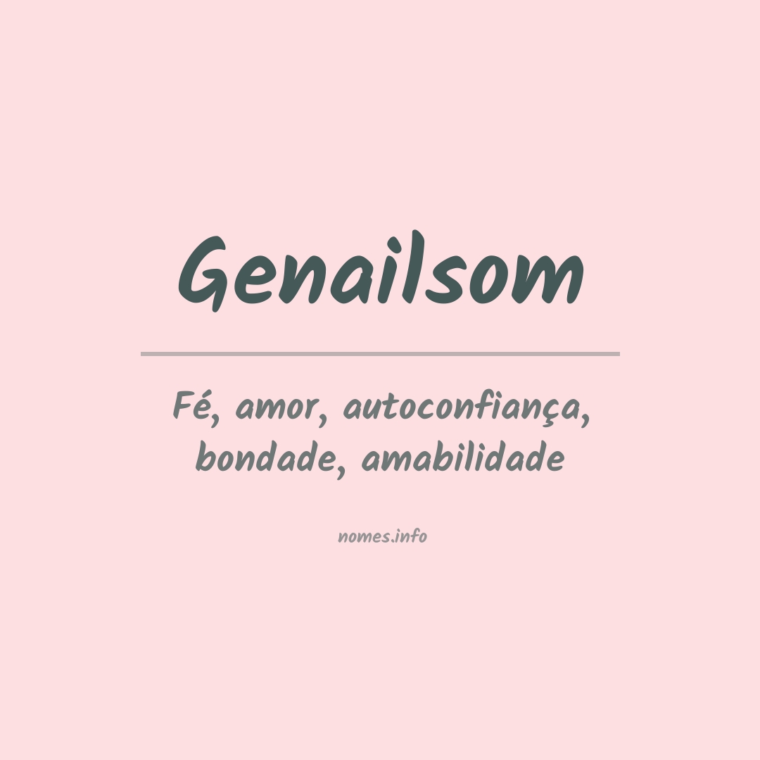 Significado do nome Genailsom