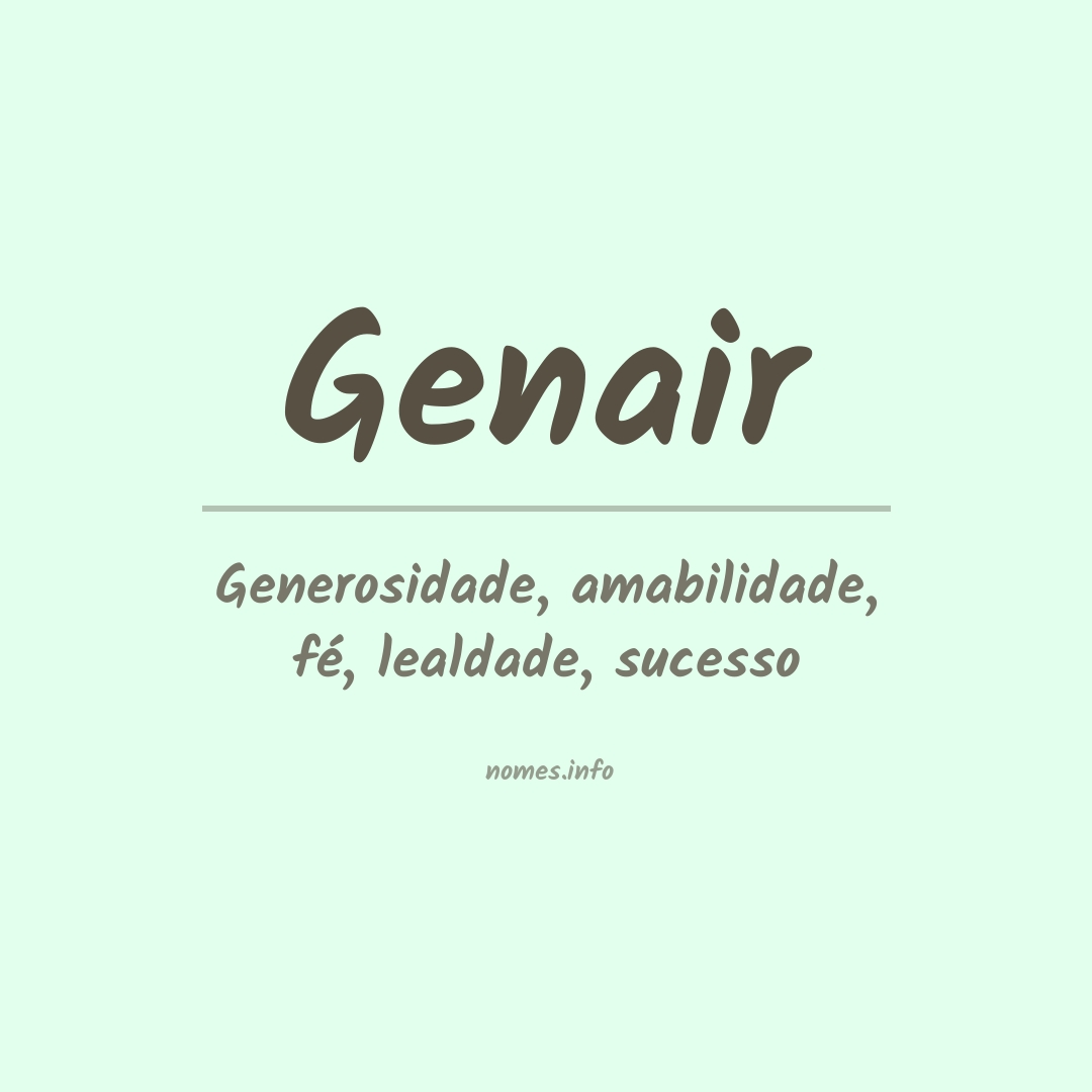 Significado do nome Genair